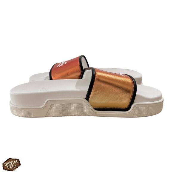 Christian Louboutin Ombre Leather Red Bottom Slide Size 44 | Designer Sandal NEW - Picture 12 of 16